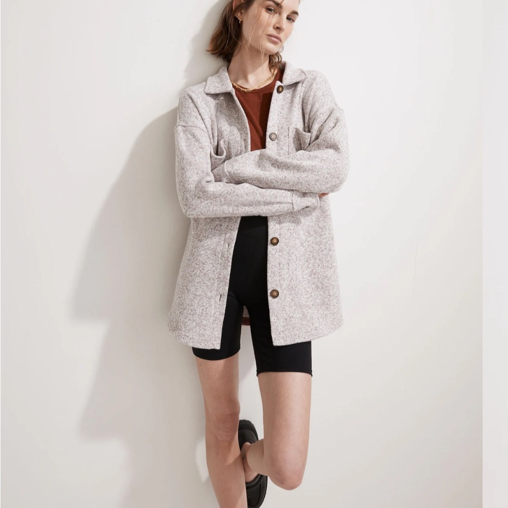 Madewell  MWL (Re)sourced Sweater Fleece Shirt-Jacket XL